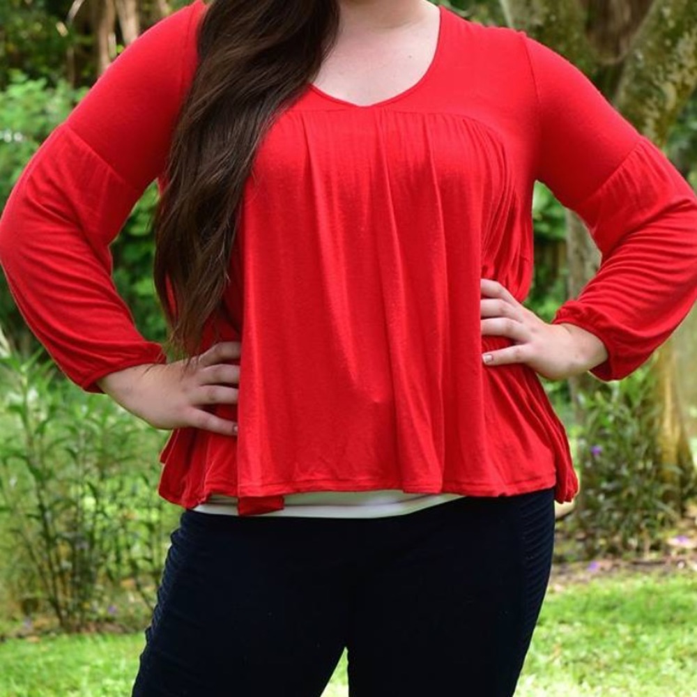 Red Anthro Top